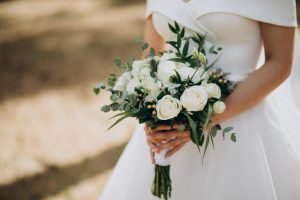 Bride Holding Her Wedding Bouquet