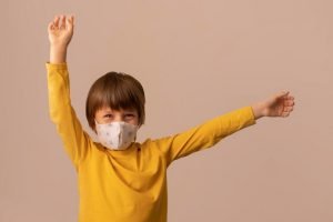 Kid Wearing Medical Mask