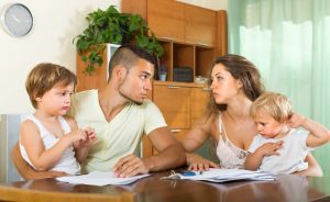 Parents With Children Having Quarrel